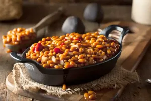 Baked Lima and Butter Beans in a Thick BBQ Sauce