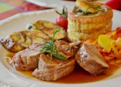 Grilled Pork Tenderloin with Rosemary Orange Sauce
