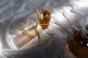 cup of tea on white sheets