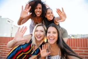 Group of women smiling