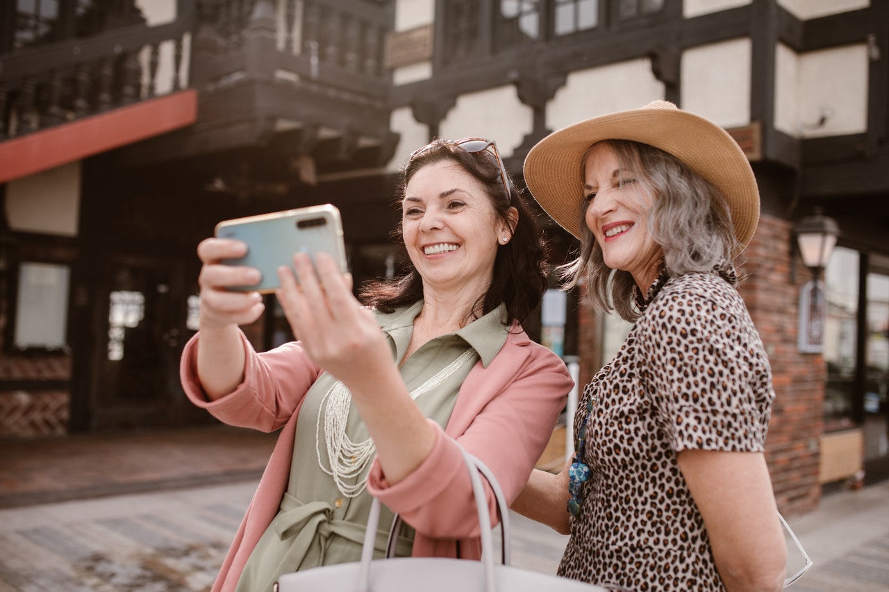 Two women taking a selfie together