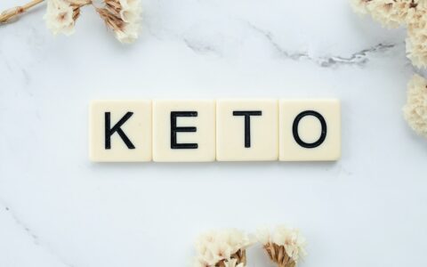Letters on table spell KETO
