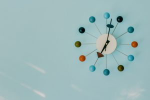 white clock