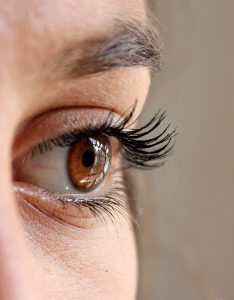 close up of a woman's eye