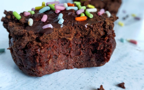 brownie with colorful sprinkles