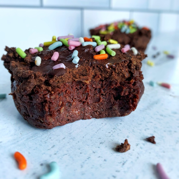 brownie with colorful sprinkles