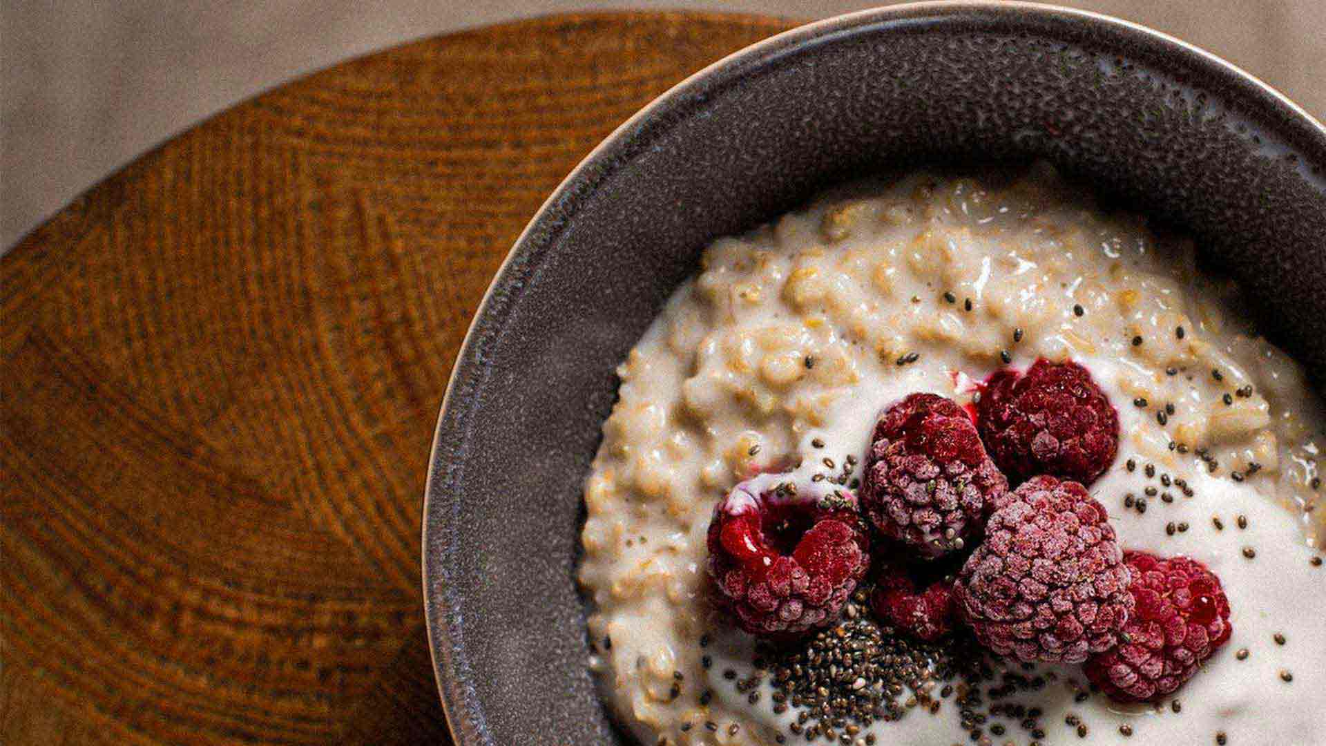 bowl of oatmeal with berries