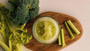 celery on cutting board