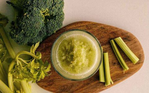 celery on cutting board