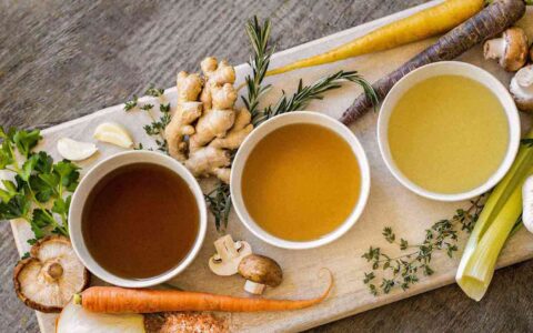 three herbal teas in a row