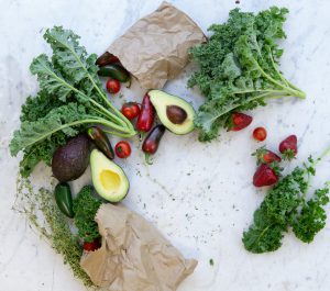 vegetables spread out on the counter