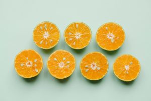 orange slices spread out