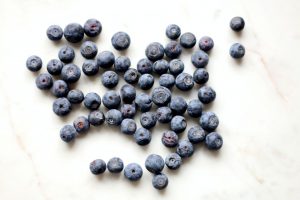 bilberry spread out on table