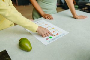 Nutritionist coaching a client