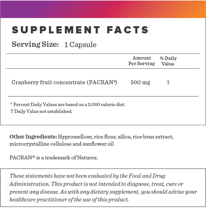 Cranberry Supplement with PACRAN® myPersona Nutrition