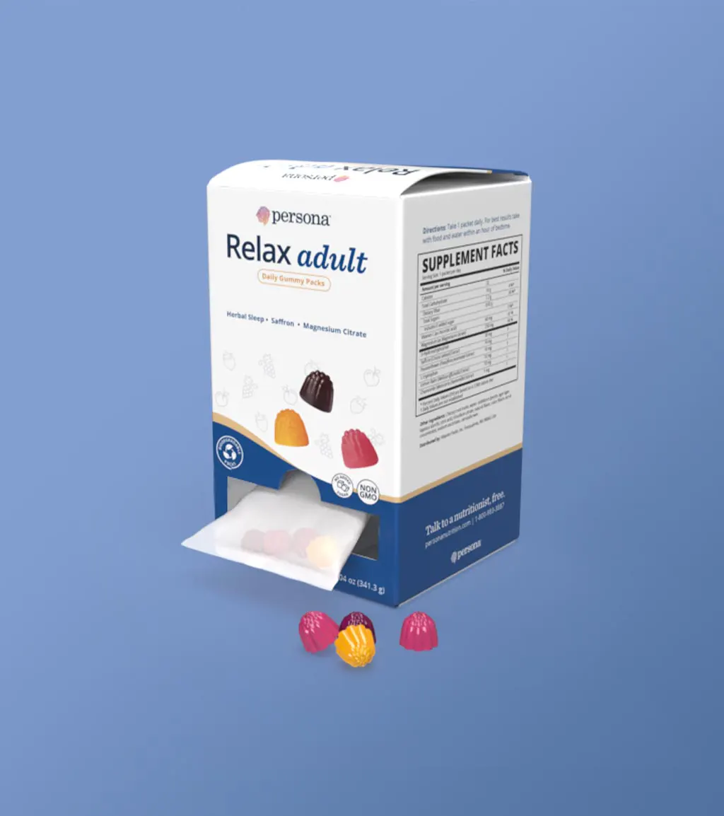 Box of Relax Adult gummy vitamins