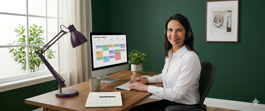 Nutritionist reviewing a plan